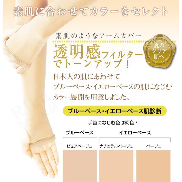 砂山靴下 素肌のようなアームカバー 単品 極薄涼感 ストッキング
