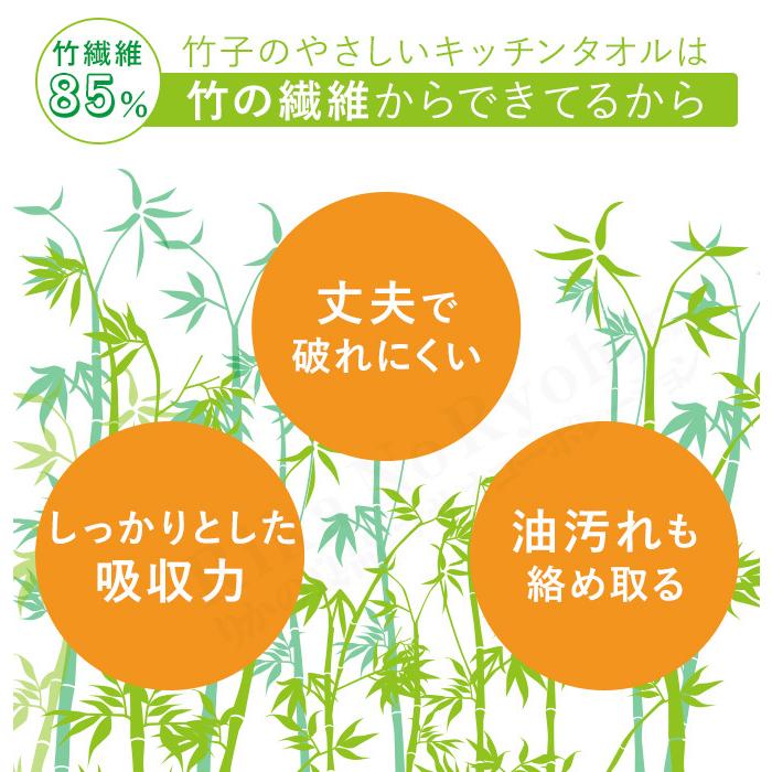 竹子のやさしいキッチンタオル 単品 キッチンタオル 洗って使える 繰り返し使える エコ 楽 タオル 油汚れ 掃除 アーネスト 60s bnm｜rikaryo｜04