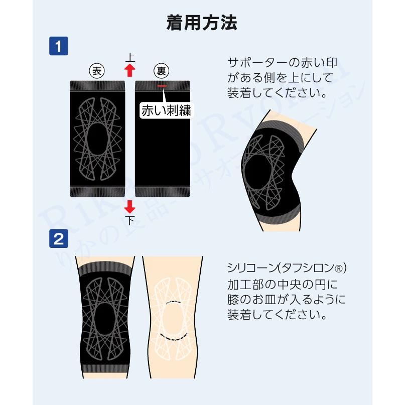選べる2枚 タフシロン(R) 人工筋肉膝サポーター ホールド 1枚入×2