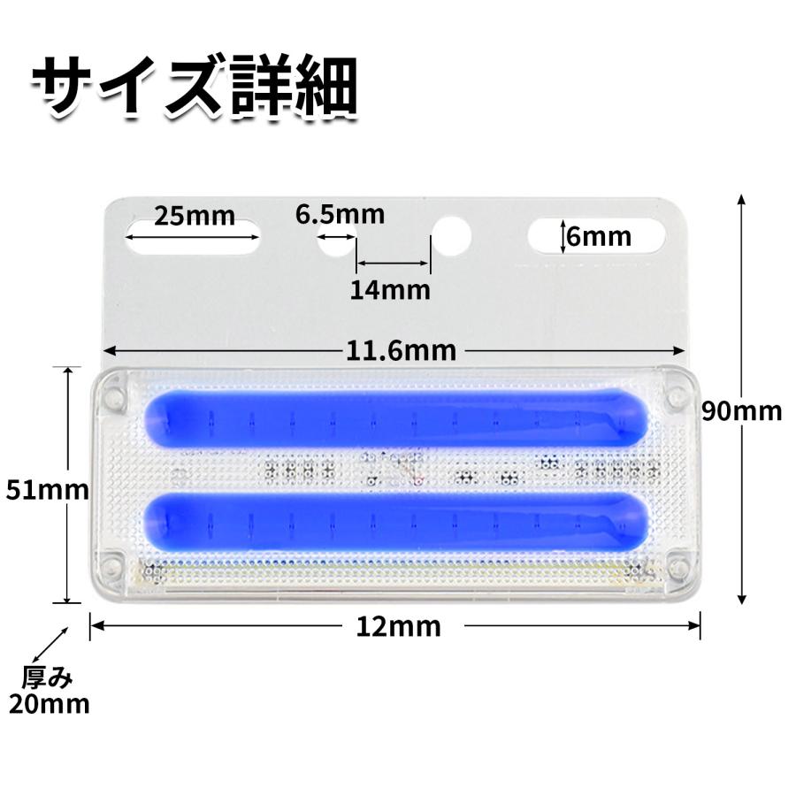 サイドマーカー 四角 トラックマーカー マーカーランプ 10個 24V サイドマーカー 四角 トラックマーカー マーカーランプ 10個 24V