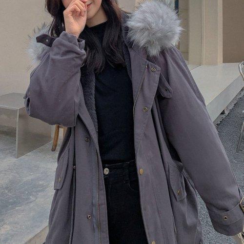 最安値 モッズコート コート 韓国 可愛い カジュアル フード付き ファー 裏ボア シンプル おしゃれ 羽織り ミドル丈 40代 大きいサイズ 冬 秋 秋冬 レディース アウター その他コート アウター サイズ Xl qhema Com
