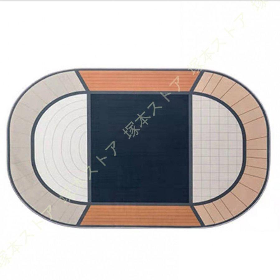 ラグ 円形 楕円 長方形 ネイティブ 男前 西海岸 ラグマット おしゃれ サークル リビング 丸 幾何学 柄 楕円形 滑り止め ホットカーペット 心地良い 床暖房対応｜rikuchan11｜11