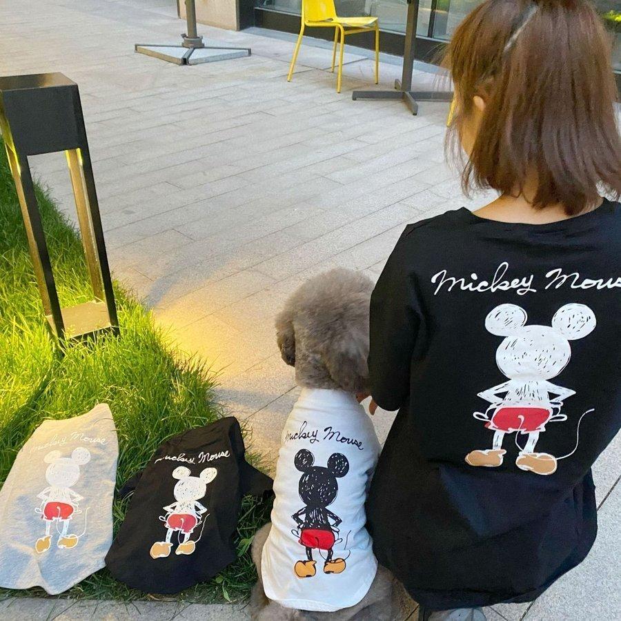 親子tシャツ ディズニー犬 ペアルック 春夏 犬服tシャツ 薄手 リゾート 小型犬 中型犬 大型犬 ペットとお揃い 犬と親子お揃い服 犬の服 親子 Mom424 リクタロウ 通販 Yahoo ショッピング