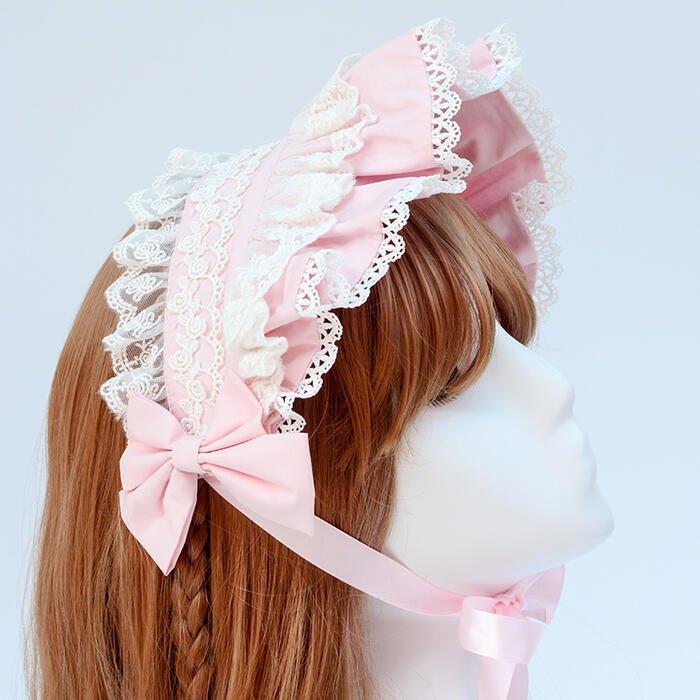 ヘッドドレス 多層レース カチューシャ フリル ヘアバンド リボン