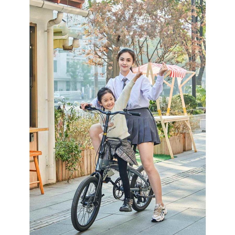 親子折りたたみ自転車 20インチ アルミ合金 超軽量 携帯便利 子供乗せ