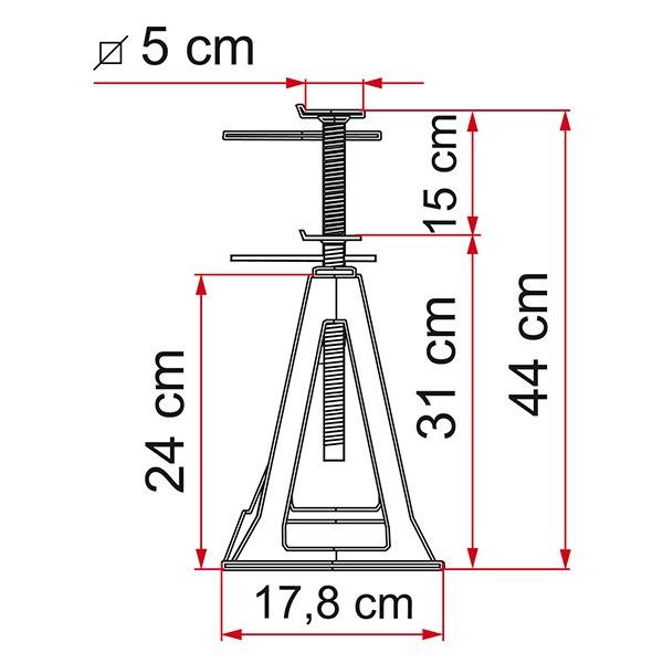 FIAMMA耐震ジャッキ【プラスティック製】耐荷重750Kg【1SET4本