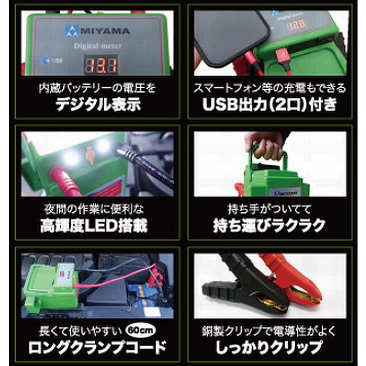 MIYAMAハイパワーミニジャンプスターター1200A12V専用品※カラー選択必要｜rim｜02