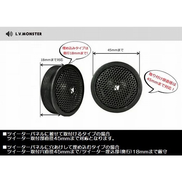 JB23W/33W/43Wジムニー専用L.V.MONSTERフロントピラーツイーターパネル