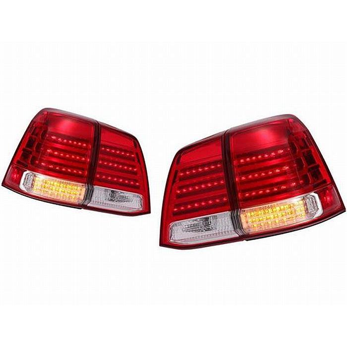 ランドクルーザー200前期2011年12月迄DERO製レクサスルック赤白LEDテールランプ(ウインカーLED）[製品保証無]※代引不可の画像