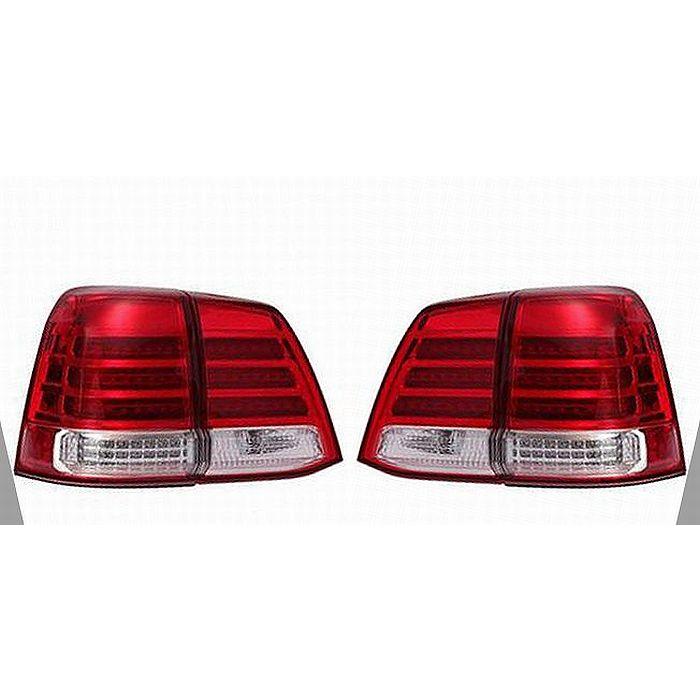 ランドクルーザー200前期2011年12月迄DERO製レクサスルック赤白LEDテールランプ(ウインカーLED）[製品保証無]※代引不可の画像