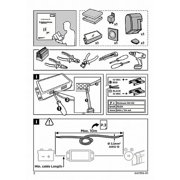 THULE製オムニスターサイドオーニング5200シリーズ専用12V 後付けモーターキット/3カラー選択必要代金引換不可商品■時間指定不可■_4