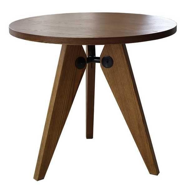 《三角形の脚が天板を支え、安定感のあるテーブル》ジャン・プルーヴェ ダイニングテーブル ゲリドンRT-703ナチュラル