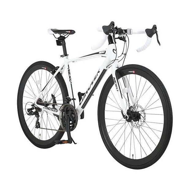 《砂利道もガンガン走れるグラベルロードバイク》CANOVER 700x28C 21段変速ロードバイクCAR-014-DC NEROフレームサイズ 470mm(33737)ホワイト CANOVER 700x28C 21段変速ロードバイクCAR DC NEROフレームサイズ 470mm