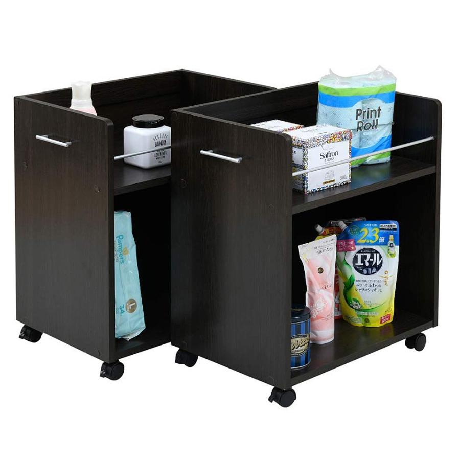 リモコンランド デスク 机 キャスター付き収納ワゴン クローゼット収納向け W380 D580 H655mm2個セットsgt 0129 Db 文庫本やメディア 日用品のストックなども Jkプラン