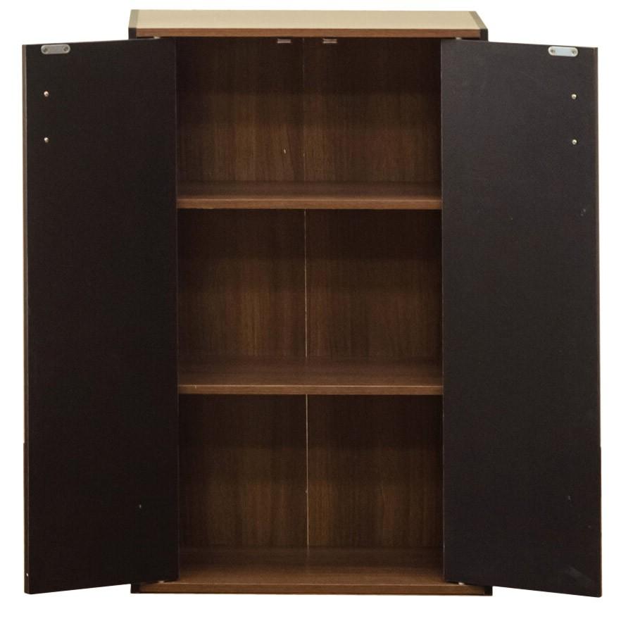 《中身をホコリから守り、見た目もスッキリ》サカベ GRANZ50cm幅扉付シェルフHMP-28BK