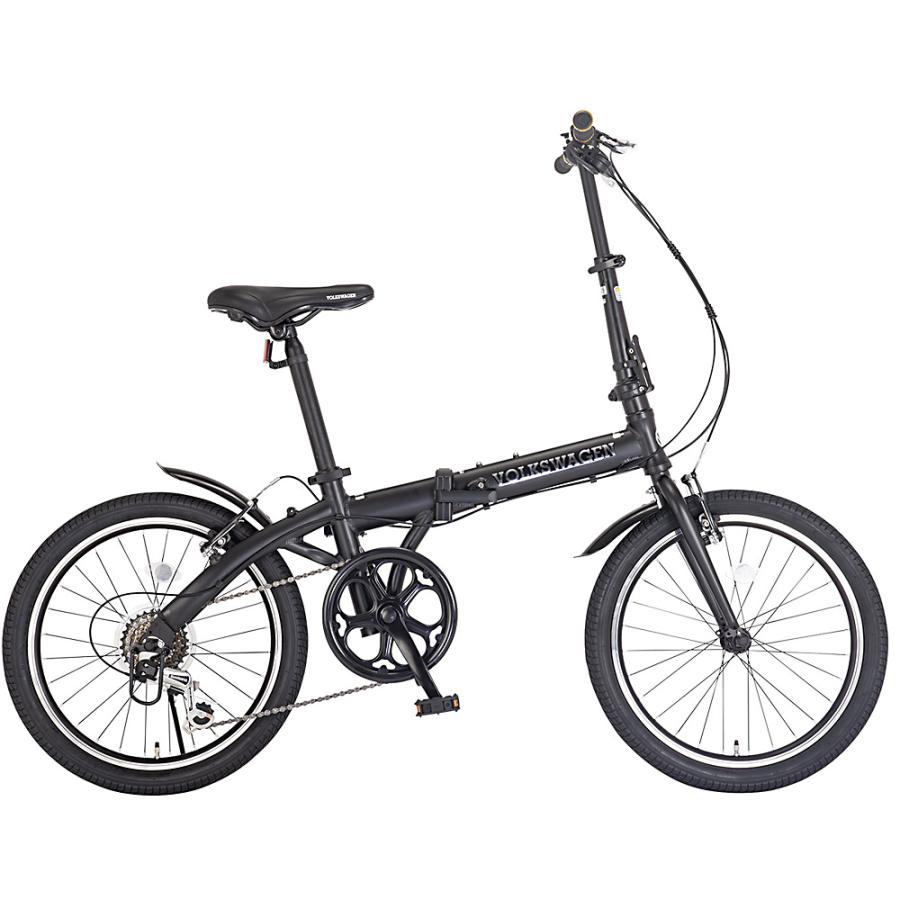 Volkswagen 20インチ外装6段変速折りたたみ自転車VW-FDB206ALBK-OT 