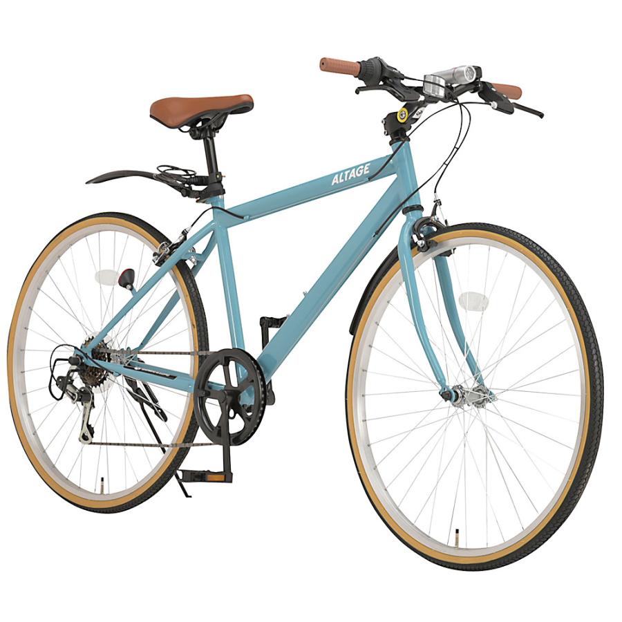ALTAGE 26インチ外装6段変速クロスバイクACR-001ブルーグレー(46573