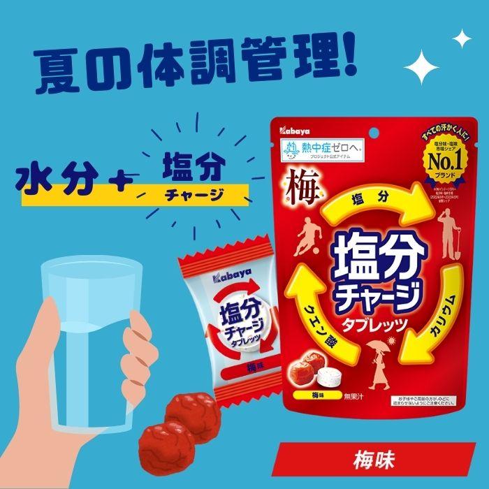 6袋セット】カバヤ食品 塩分チャージタブレッツ梅 熱中症対策