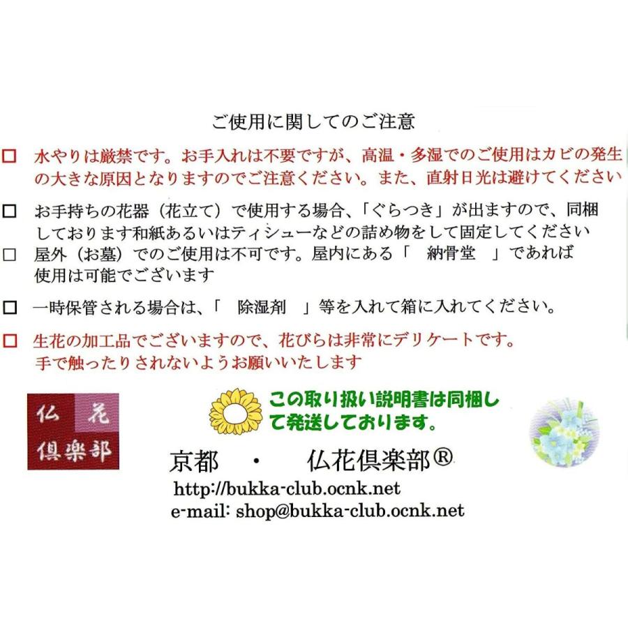 仏花倶楽部?のプリザーブドフラワー仏花：B01EJN1C82 花器付き お悔み用（お花はもちろん、葉っぱにいたるまで、造花は一切使用 　 仏花倶楽部 のプリザーブドフラワー仏花：B01EJN1C82 花器付き お悔み用 お花はもちろん 葉っぱにいたるまで