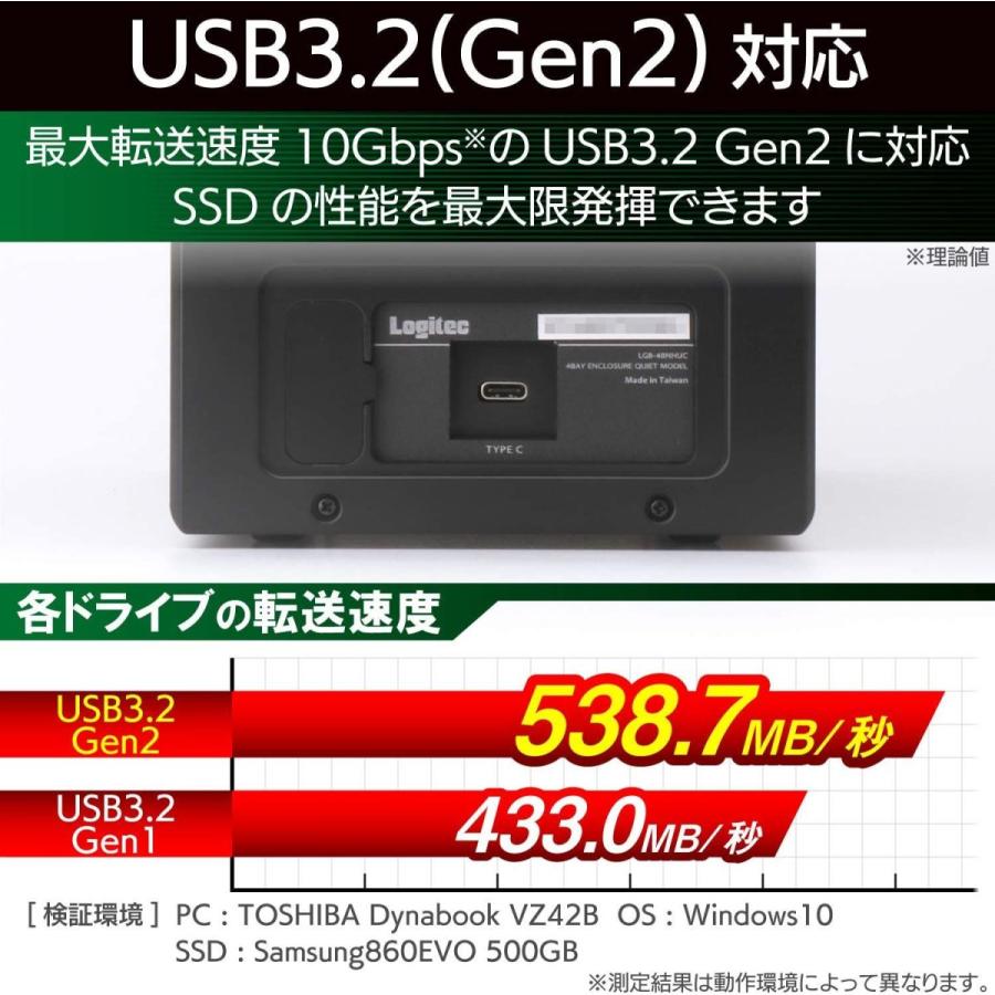買収 ロジテック HDDケース USB3.1 Gen2 4ベイ 3.5 2.5インチ 最大56TBまで対応 LGB-4BNHUC  danielwestbrooks.com