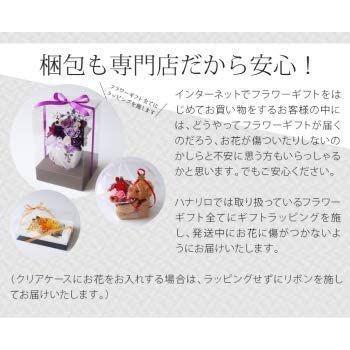 プリザーブドフラワー (クリアケースワイドL 付き/仏花/若菜Ｌ) お供え 花 お悔み用 お彼岸 お盆 アレンジ リボン付き クリアケースワイドL 付き/仏花/若菜Ｌ お供え 花 お悔み用 お彼岸 お盆 アレンジ リボン付き 　