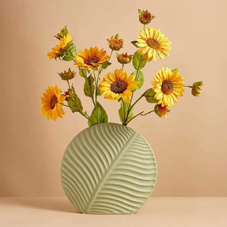 決算特価 送料無料 造花 花瓶付き 陶器 ひまわり 枯れない花 花束 北欧 インテリア 装飾 結婚記念日 引越し祝い 母の日 彼女 誕生日 家庭 お店 オフィス シニアファッション Flexautomation Co Ke