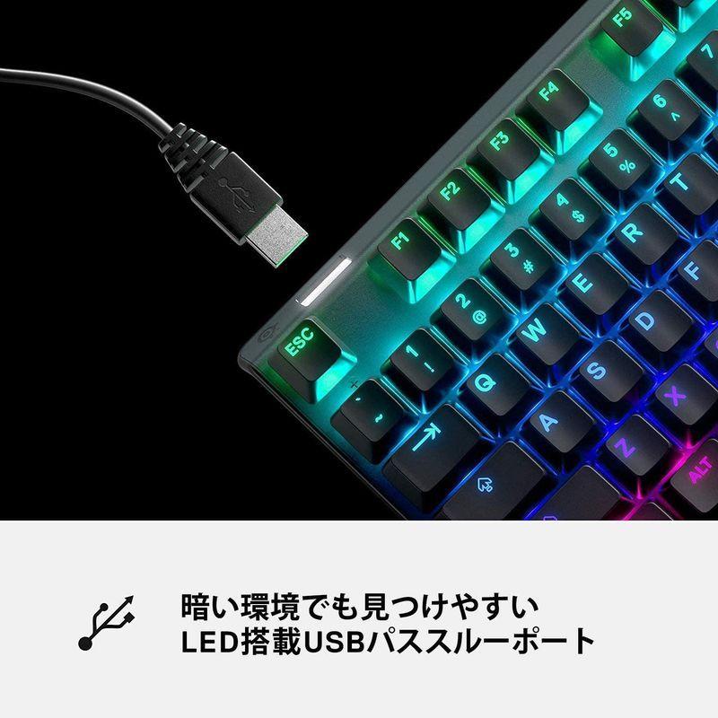 SteelSeries ゲーミングキーボード 有線 日本語配列 磁気ホール効果