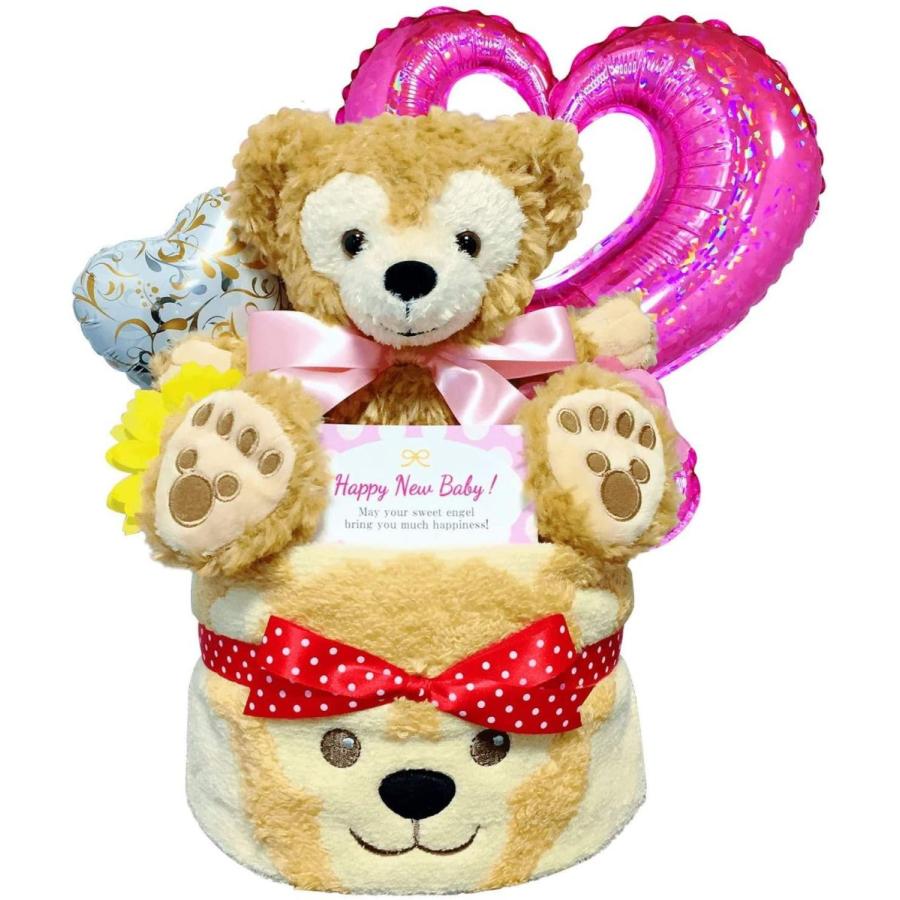 KanonBabys おむつケーキ 女の子 ダッフィー 出産祝い 1段 Sサイズ 5102 おむつケーキ 女の子 ダッフィー 出産祝い 1段 Sサイズ