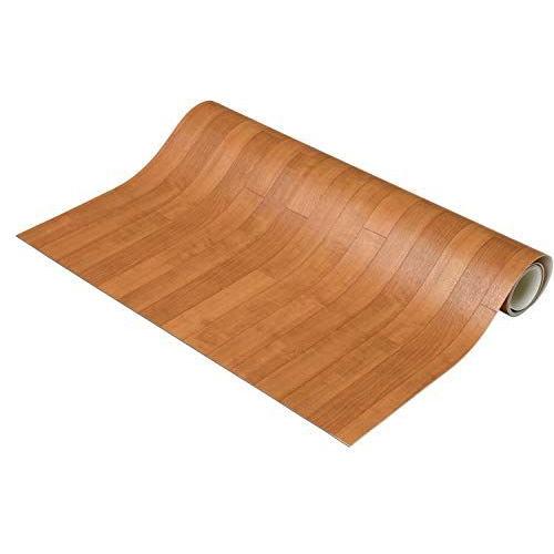 絶対一番安い NBL 床保護マット 滑り止め付 約90×850cm ブラウン 木目 チェア用床保護マット