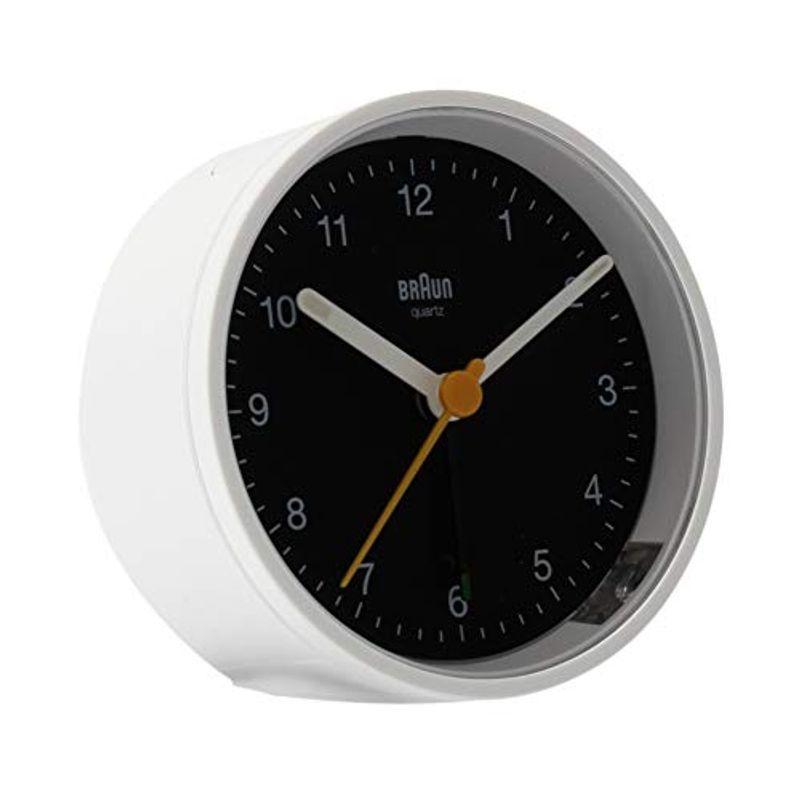 【GINGER掲載商品】 置き時計 時計 BRAUN ブラウン アラーム Classic White/Black ホワイト×ブラック BC12WB クロック 置き時計