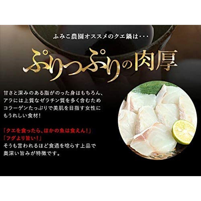 品質は非常に良い お歳暮 ふみこ農園 和歌山県産 くえ鍋レシピ付 紀州ゆずポン酢2本 身各250g 3人前 500g アラ クエ鍋セット 魚介類 海産物