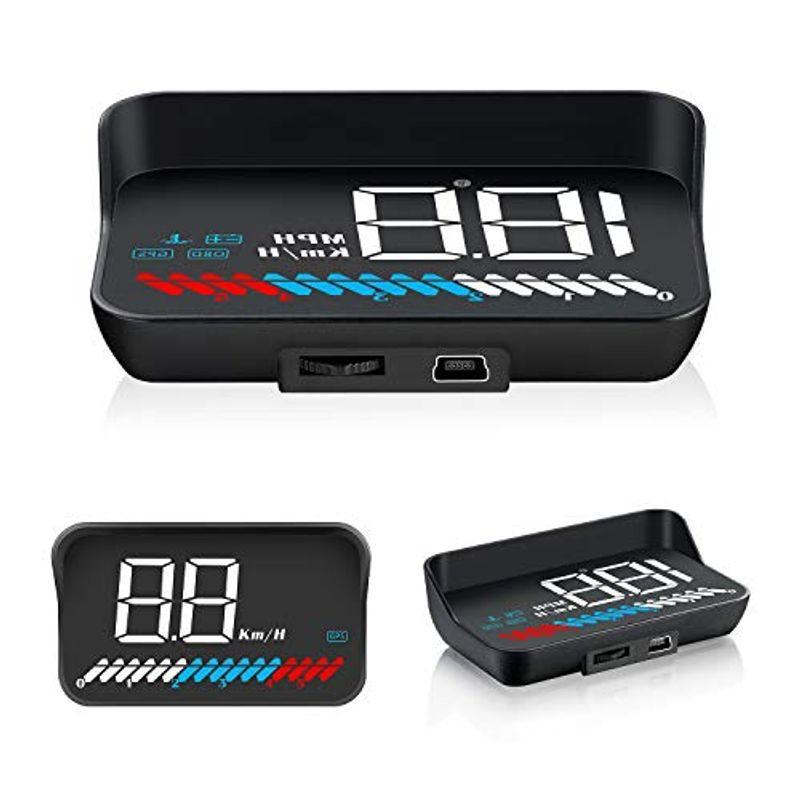 iKiKin 車用 スピードメーター ヘッドアップディスプレイ HUD OBD2  GPS モード搭載 LEDスクリーン 多機能デジタルメー