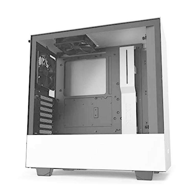 NZXT H510 White & Black ミドルタワーPCケース 強化ガラスモデル CA