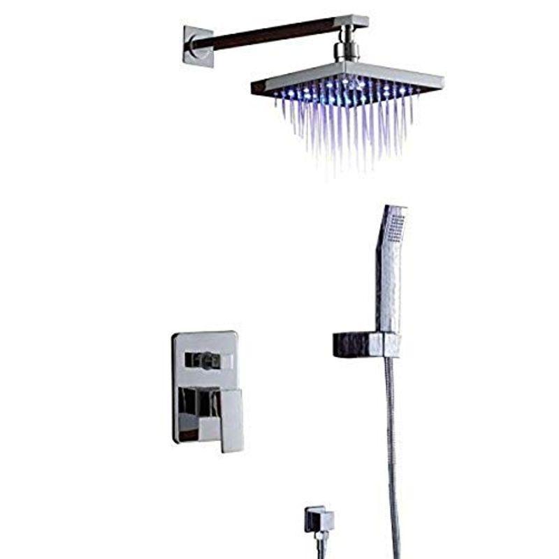 正規代理店 SUMERAIN Rainfallシャワー蛇口、クロム s3073clボリュームコントロールLED LED電球、LED蛍光灯