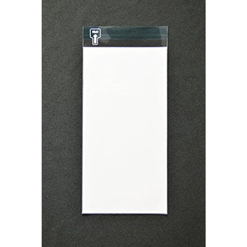 印刷透明封筒 長3 5,000枚 OPP 40μ(0.04mm) 切手/筆記可 静電気防止処理テープ付き 折線付き 表 白ベタ 横120×縦 