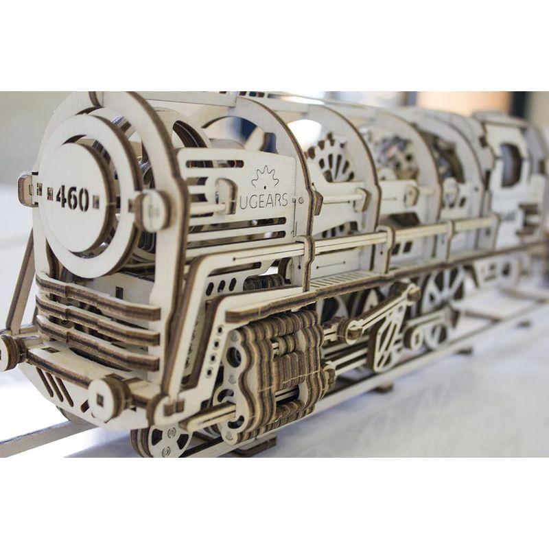 Ugears ユーギアス 460蒸気機関車 木製 ブロック おもちゃ 70012 木製 パズル 乗り物 接着剤不要 立体 機関車 電車 模型 木製 ブロック おもちゃ ユーギアス 460蒸気機関車 パズル 乗り物 接着剤不要 立体 機関車 電車 模型