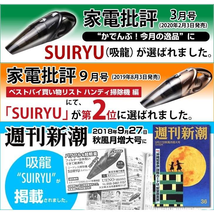 ハンディクリーナー 掃除機 コードレス サイクロン 強力 吸引力 車 掃除機 ハンディ 軽い コードレス掃除機 ハンドクリーナー 小型掃除機 Suiryu Dc おしゃれx健康x時短家電ueno Mono 通販 Yahoo ショッピング