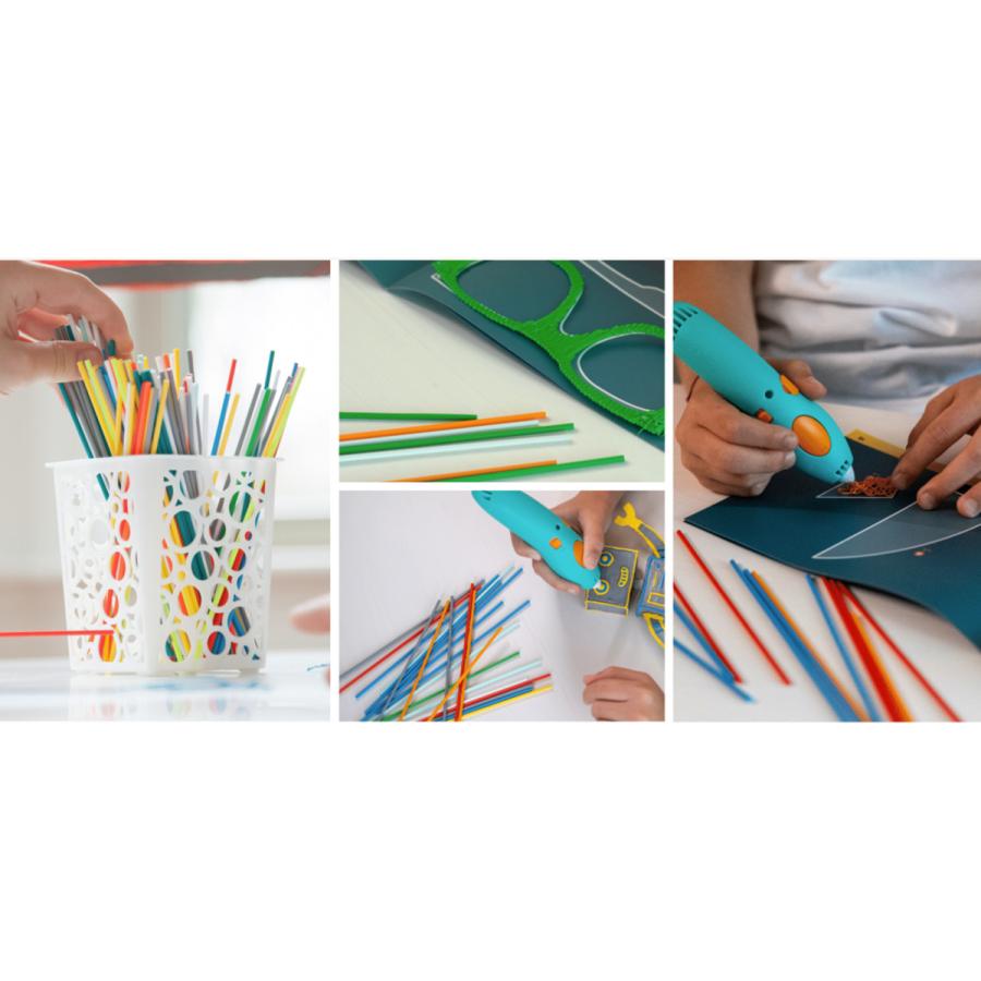 公式（3Doodler Start + 専用） スリードゥードラー スタート プラス専用 フィラメント 250本セット（オレンジ、イエロー、ピンク、ホワイト、ミント）