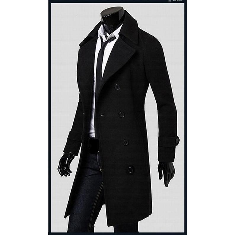 コート アウター ピーコート ビジネスコート Pコート ロング ビジネス