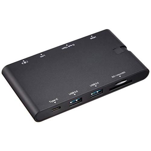 【中古】「非常に良い」エレコム ドッキングステーション USB-C ハブ PD対応【Type-C×2/USB3.0×2/HDMI/D-sub/LAN/SD+microSDスロット】ケーブル収納 ブラック DST-C05 エレコム ドッキングステーション USB-C ハブ PD対応Type-C×2/USB3.0×2