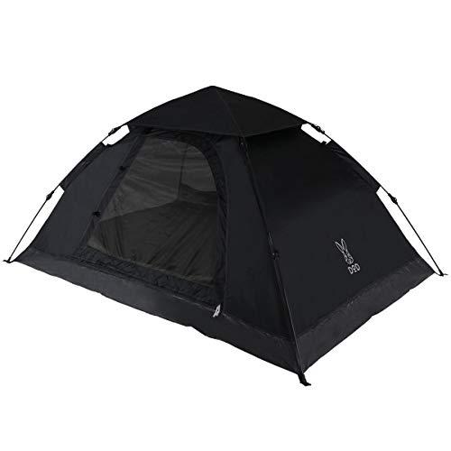 DOD ONE TOUCH TENT ブラック 2人用 DOD(ディーオーディー) ワンタッチテント ゆったり使える 2人用 紐を
