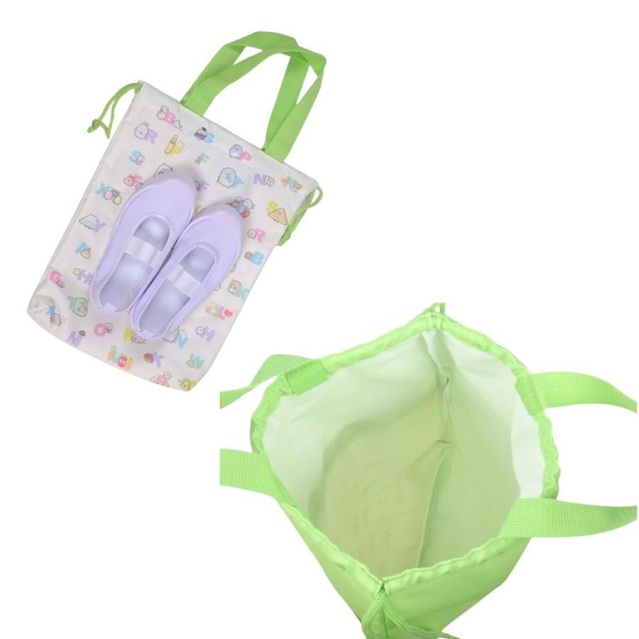 すみっコぐらし シューズバッグ シューズ巾着 キッズ 上履き入れ