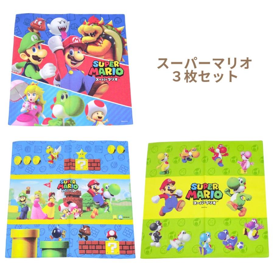 任天堂（Nintendo） スーパーマリオ ハンカチ 3枚セット スプラ