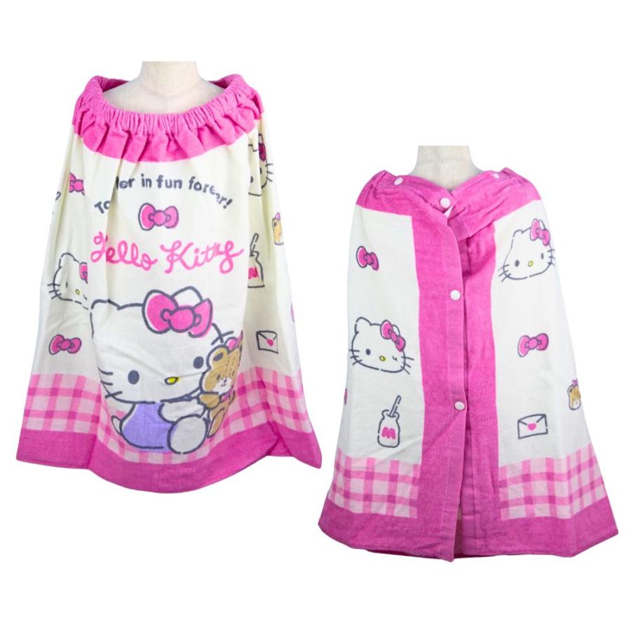sanrio ラップタオル プールタオル 子供 110×60cm ハローキティ