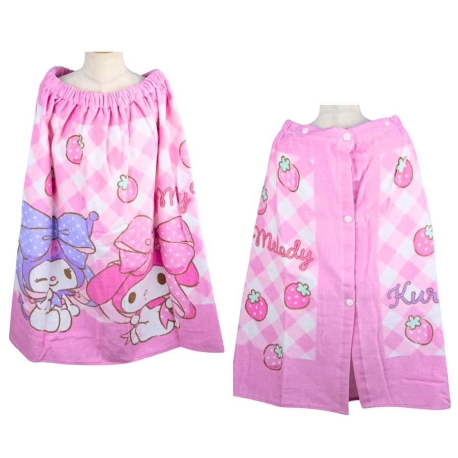 sanrio ラップタオル プールタオル 子供 110×60cm ハローキティ すみっ