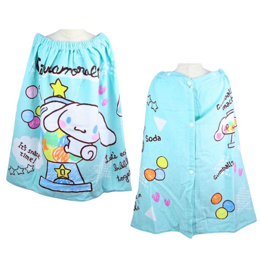 サンリオハローキティ プールロールタオル フード付き　カオハナ　レトロ sanrio（サンリオ） ラップタオル プールタオル 子供 110×60cm ハロー