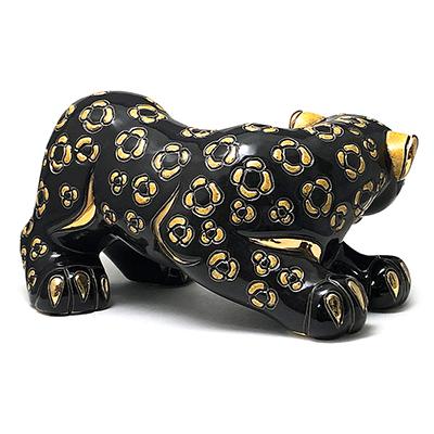 置物 パンサー ぱんさー 豹 ヒョウ ひょう 陶器 送料無料 1021