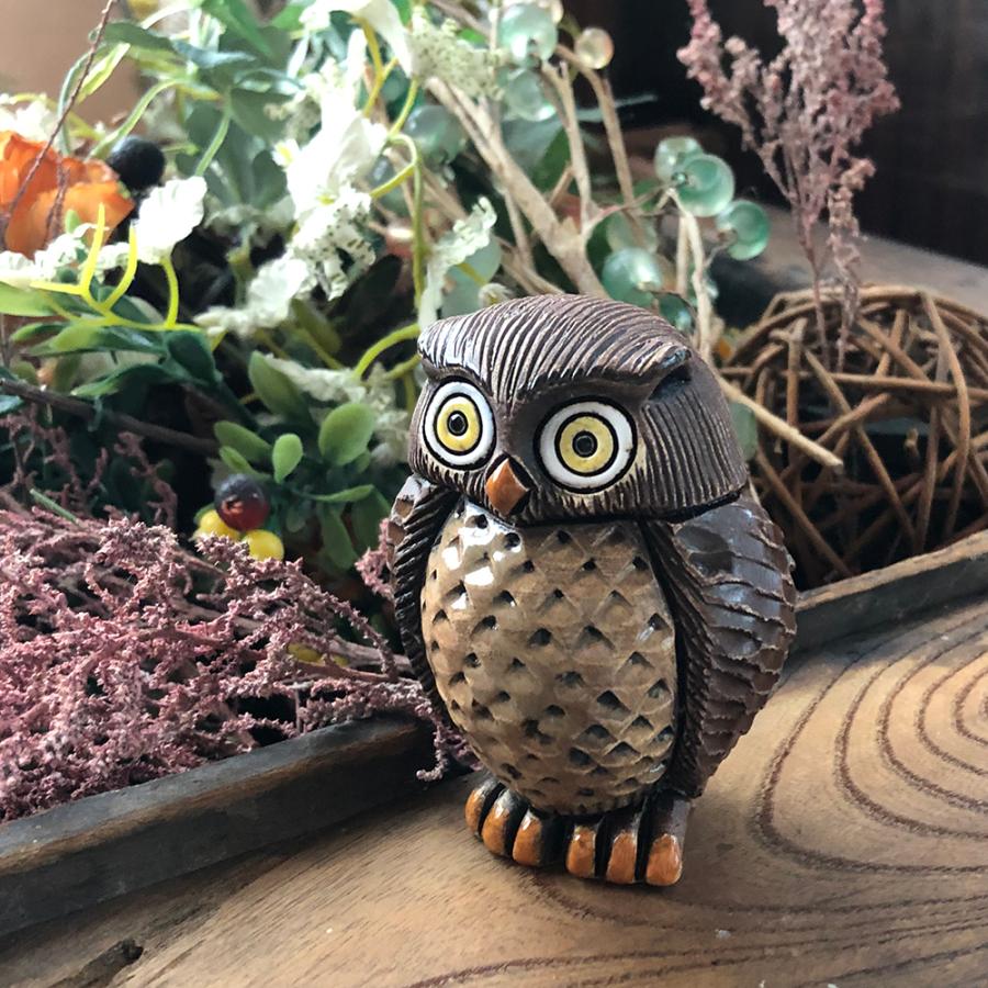 置物 フクロウ ふくろう 梟 陶器 16 | 