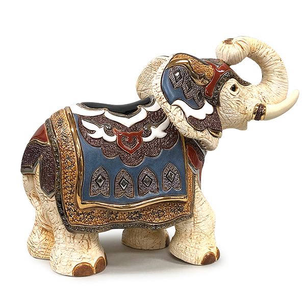 白インドゾウ 457 陶器 置物 動物 ゾウ 象 ぞう elephant アジア インド アフリカ インテリア オブジェ 高級 豪華 おしゃれ かわいい 雑貨 贈り物 プレゼント | 