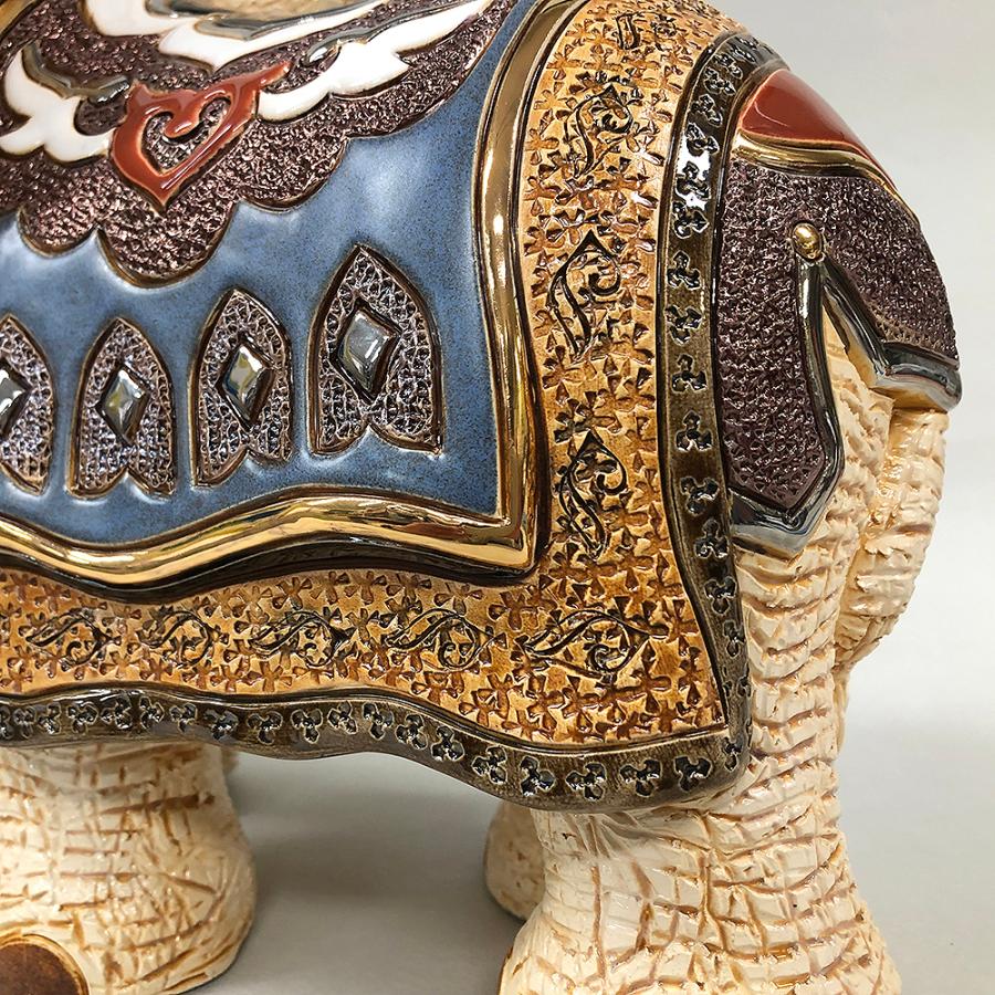 白インドゾウ 457 陶器 置物 動物 ゾウ 象 ぞう elephant アジア インド アフリカ インテリア オブジェ 高級 豪華 おしゃれ かわいい 雑貨 贈り物 プレゼント |  | 06